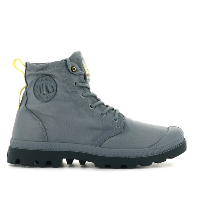 Palladium Pampa Recycle Waterproof+ 2 Men\'s Boots Grey | UK P395-OPG